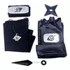 6 pçs/set anime naruto kakashi cosplay acessórios luvas kunai bandana máscara colar ninja uchiha trajes adereços crianças coisas