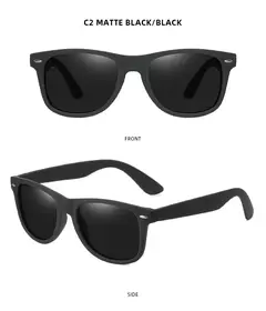 Imagem do Óculos de sol quadrados clássicos polarizados para homens e mulheres, óculos de sol preto retrô antireflexo, moda masculina e feminina, verão