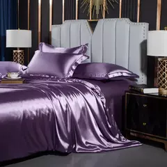 Monocromático Rayon Satin Conjunto de cama, luxo Duvet Cover Kit, Twin Queen e King Size, Home Textile, 3PCs, 4PCs na internet
