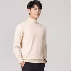Suéter de gola alta masculino pulôver de cashmere suéteres de gola alta, camisa, roupas para outono e inverno, 2023 - comprar online
