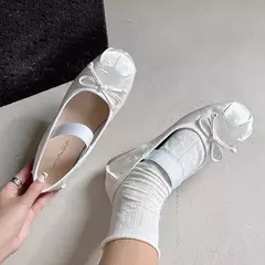 Sapatilhas com nó borboleta para mulheres, sapatos Mary Jane, sandálias casuais femininas, calçado feminino, fora, slides de moda, Lolita, Novo, 2022, 2024 - Wolf Magazine