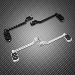 Alavanca de mudança de calcanhar para motocicleta, 2 peças, alavancas traseiras com pedais de mudança para harley softail fat boy touring road glide trike - Wolf Magazine