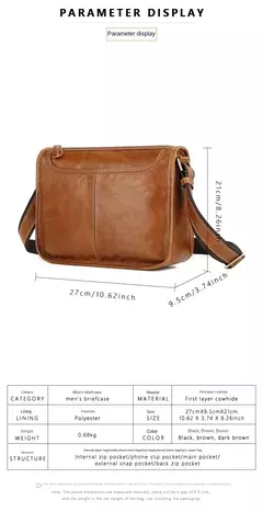 Bolsa masculina tiracolo de couro de vaca, bolsa de ombro casual masculina, pequena e simples, nova - Wolf Magazine