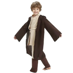 Imagem do Novo garoto crianças cavaleiro jedi cosplay traje obi wan kenobi uniforme terno anakin skywalker com capuz robe manto outfits