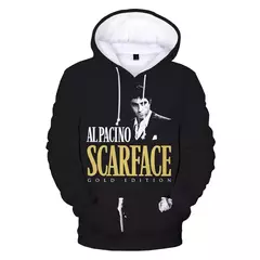 Scarface-Homens e Mulheres 3D Impresso Hoodies Filme, Moletom Moda, Harajuku Streetwear, Hoodie de grandes dimensões, Pullover, Tony Montana, Novo na internet