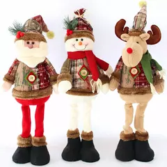 Bonecas de Natal infantis, Papai Noel, boneco de neve, rena, mantel de mesa, presentes para bebê, perna, 2024 - loja online