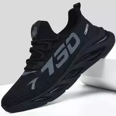 Tênis casual de slip-on masculino, tênis de corrida respirável, caminhada e treinamento ao ar livre, tênis na moda