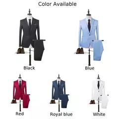 Blazer e calça formal masculino, terno, jaqueta, casaco, calças, smalking, casamento, fino, vestido de negócios, roupas, 2 peças por conjunto na internet