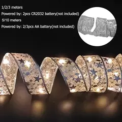 1/2/3/5/10m ano novo fita de natal luz de fadas corda guirlanda luzes árvore de natal ornamento fita luz decoração para casa - comprar online