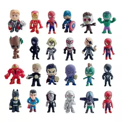 2024 marvel caixa de calendário do advento 24 pçs mini pequenos vingadores feriado anime figuras aranha homem de ferro hulk brinquedo boneca criança presente natal