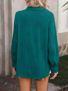 Blusas vintage grandes para mulheres, camisas soltas casuais para jovens, tops femininos monocromáticos, moda elegante, outono, 2024 na internet