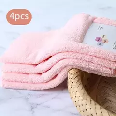 Imagem do 25x25cm 4 peças ultra-finas de fibra doméstica limpeza rosto desenhos animados de alta qualidade misturado com toalhas cachecol de toalha infantil