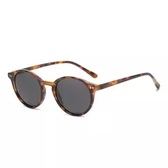 Óculos de sol retro redondos polarizados para homens e mulheres, armação leopardo clássico, óculos de direção moda preta, masculino e feminino, UV400 - Wolf Magazine