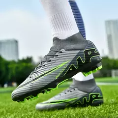 Sapatos de futebol masculino de sola FG, sapatos de gramado ao ar livre, grampos longos especiais, botas esportivas de equipe superior alta, resistência ao desgaste, tamanho 36-45 - loja online