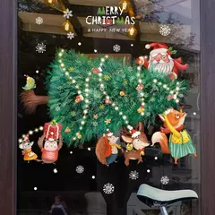 Imagem do Santa and Snowman Christmas Window Adesivos, Decalques De Parede, Ano Novo, Home Decor, Feliz Natal Decorações, Presentes de Natal, 2022