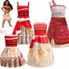 Moana vaiana meninas vestido cosplay traje fantasia carnaval moanas casual festa de aniversário vestidos crianças roupas trajes de natal