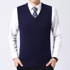 Colete casual de suéter quente masculino, colete confortável, outono e inverno - Wolf Magazine