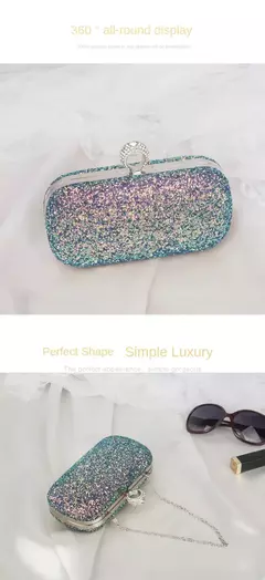Evening Pink Clutch Purse Mulheres Bling Lantejoulas Bolsas 2023 Novo Designer De Moda Saco De Telefone De Luxo Crossbody Pequeno Saco De Designer - Wolf Magazine