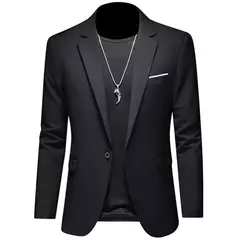 Blazers boutique casuais masculinos, jaqueta monocromática, terno slim fit, casaco de lazer, boutique de moda, novo, 2023 - comprar online