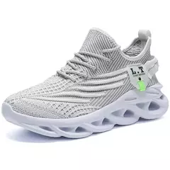 Tênis de corrida casual masculino, tênis de corrida, tênis de malha respirável, calçados esportivos leves que absorvem choques, branco, preto, ao ar livre na internet