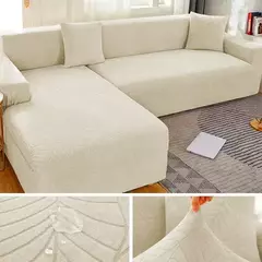 Grosso Jacquard Sofá Covers, L Shaped Sofá Capa, Banco Protector, 1, 2, 3, 4 Assentos