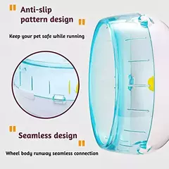 Imagem do Hamster correndo roda brinquedos pequeno animal de estimação silencioso cristal girando jogging exercício roda brinquedos gaiola hamster acessórios animais de estimação produtos