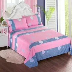 Lavável Confortável Respirável Lençóis Lisos, Colcha Pele-Friendly, Dormitório de Luxo, Moda Moderna, Queen Size, King Size, Household