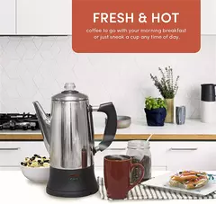 Cafeteira de café elétrica em aço inoxidável, cafeteira, café ferramentas, presente para amantes de café, 110V, 220V, 12 copos na internet