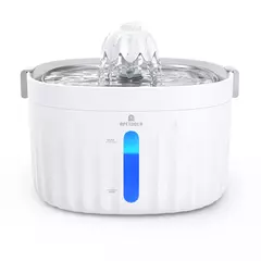 Fonte ultra silenciosa para gatos, APETDOLA Bebedor automático para gatos e cães de 2 l, fonte de água gatos com 6 camadas filtradas, 4 altura de fonte e bandeja de aço inoxidável - Wolf Magazine