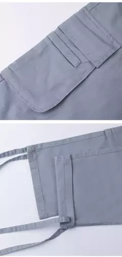 Imagem do Calça jeans larga de cintura alta feminina, calça cargo cinza, calça larga, moda casual, bolsos múltiplos, estilo de rua Hip Hop, mãe, vintage, verão
