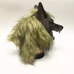 Máscara de festa do lobisomem para homens e mulheres, luvas de lobo, Cosplay, Halloween, Látex, Borracha, Cabeça, Cabelo, Assustador