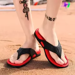 Chinelos masculinos de massagem, sapatos de praia respiráveis, sandálias de luxo, chinelos de verão, plus size 46 - loja online