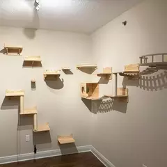 Prateleiras de escalada para gatos montadas na parede Casa para gatos Ponte para - loja online