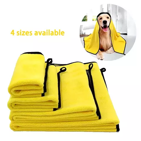 Toalhas de banho para animais de estimação de microfibra super absorvente toalha de banho para cães gatos toalha de secagem rápida suprimentos para animais de estimação
