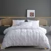 Monocromático confortável Quilt Cover para adultos, roupa de cama, White Bed Cover, fronha, Queen e King Duvet Cover Set, luxo, novo, 3PCs