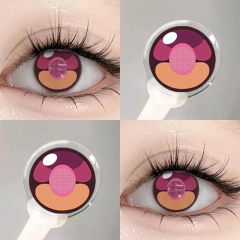 MILL CREEK 2 Pcs Halloween Cosplay Lentes de Contato Cor para Olhos Crazy Red Anime Acessórios Amarelo Azul Pupilentes Transporte Rápido