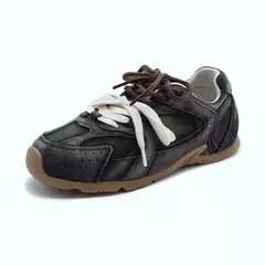 Aiyuqi tênis feminino novo couro genuíno retro alemão sapatos de treinamento feminino inverno veludo pele plana sapatos casuais