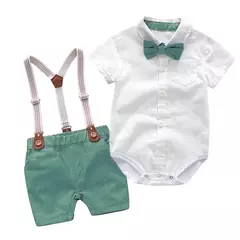 Roupa de aniversário de algodão para recém-nascidos, macacão formal, macacão infantil, roupas para 3, 6, 9, 12, 18, 24 meses, verão - Wolf Magazine