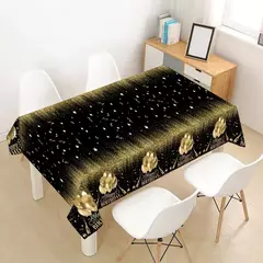 Toalha de mesa descartável para festa de aniversário, capa de mesa para homens e mulheres, ouro rosa, preto, dourado, velho, material de festa - loja online