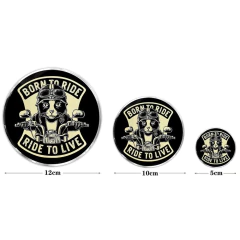 Folha de alumínio de metal crânio esqueleto adesivo motocicletas cabeça 3d adesivo cauda tanque combustível adesivos decorativos para harley davidson - Wolf Magazine