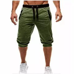 Shorts de praia de algodão preto masculino, bermudas de suor casual masculino, roupas clássicas, moda verão, novo 2023 - loja online