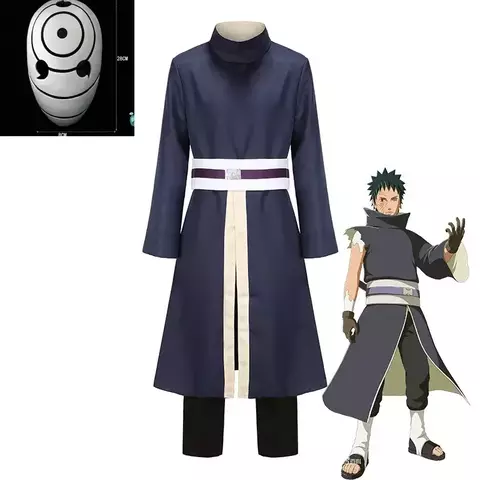 Akatsuki uchiha ovito conjunto de fantasias cosplay, japão anime migrant i uniforme acessórios adulto e enfant conjunto completo homme