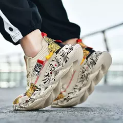 Tênis de corrida respirável de luxo masculino, Tênis Casual Masculino, Treinador de tênis, Mocassins Moda Corrida - loja online