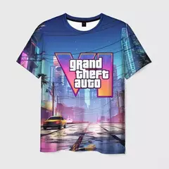Camisola de manga curta com estampa Grand Theft Auto VI masculina e feminina, estilo casual, moda verão, Gta 6 quente, 3D, novo, 2022 - Wolf Magazine