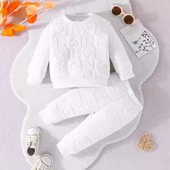 Conjunto de roupas infantis para o dia dos namorados, camiseta e calça de manga comprida, roupa infantil para bebê recém-nascido, 3-24 meses na internet