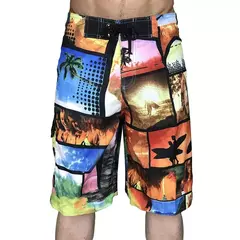 Calções de natação masculinos na moda de bain homme bermuda água praia shorts calças de secagem rápida havaiano praia férias wear - comprar online