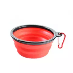 Dobrável pet silicone cão comida tigela de água acampamento ao ar livre viagem portátil dobrável suprimentos para animais de estimação tigela pratos com mosquetão - loja online