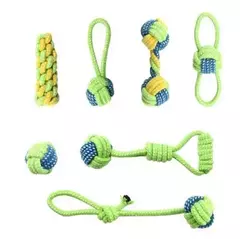 Brinquedos para cães de estimação para cães grandes e pequenos brinquedo interativo corda de algodão mini brinquedos para cães bola para cães acessórios escova de dentes mastigar brinquedo de cachorro