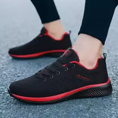 Homens tênis de corrida leve caminhada sapatos esportivos malha clássica respirável sapatos casuais masculinos moda mocassins tênis na internet