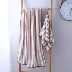 Absorvente Quick Drying Toalha De Banho Conjuntos, Listras, Mão Face Suave, Microfibra De Banheiro, Natação, Adultos, 35x75cm - loja online